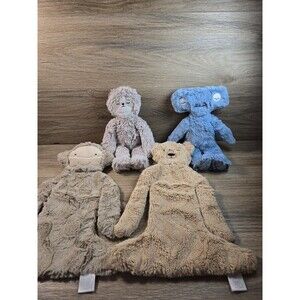 Lot 4 Slumberkins Hammerhead, Bear, Yeti, Sloth.